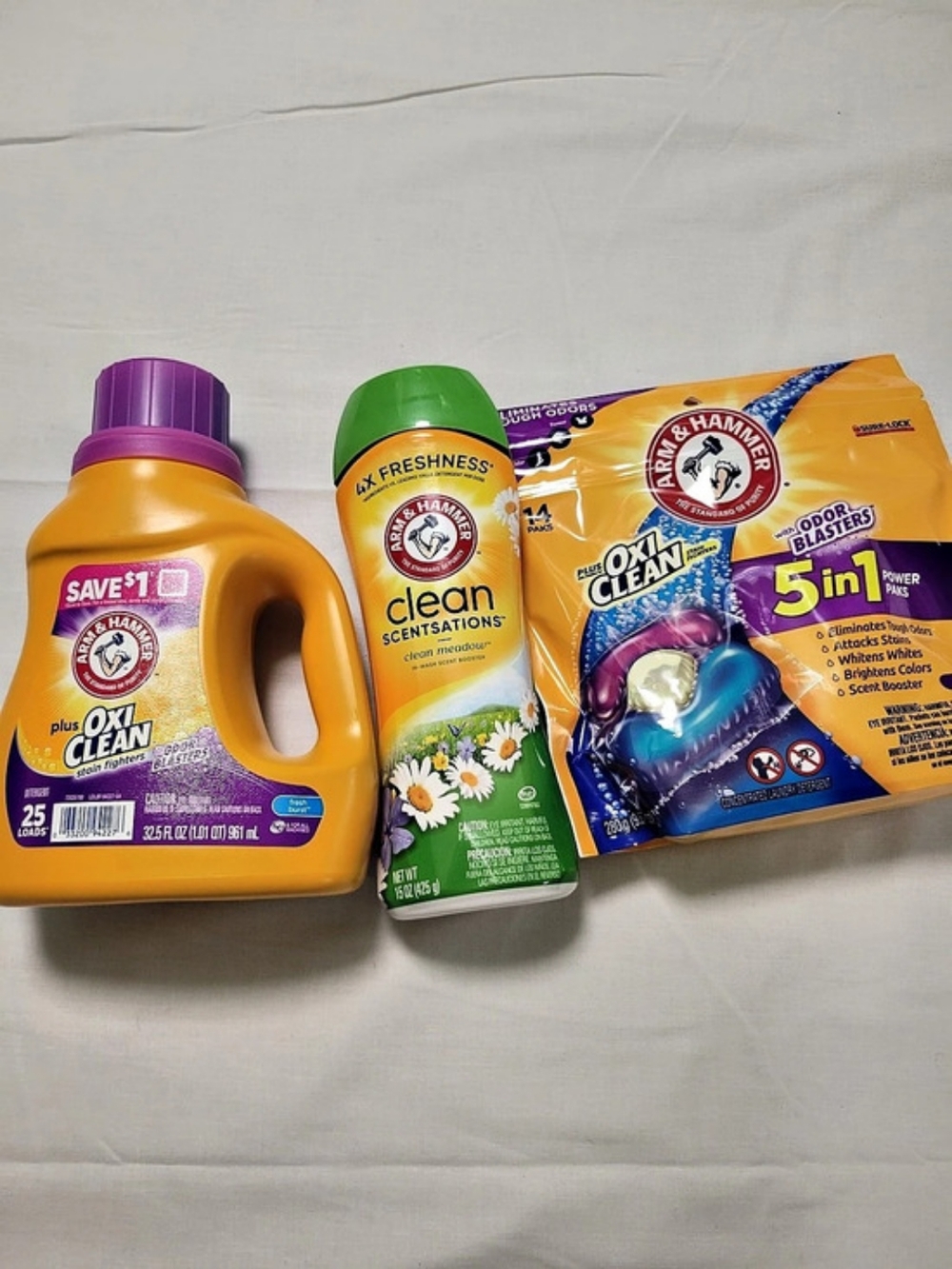 Arm & Hammer Clean Scentsations / OxiClean Odor Blasters 5-in-1 Laundry Set